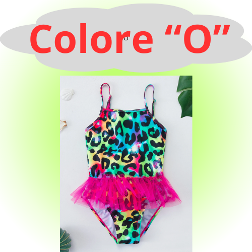 Mermaid Fish Scale Unicorn One-Piece Girls Swimwear for 4-8 Years