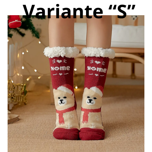 Winter Warm Socks Women penguin Plush Soft Female Non Grip Floor Slippers Short Sock Fuzzy Fluffy Deer Elk Bear Christmas Gift