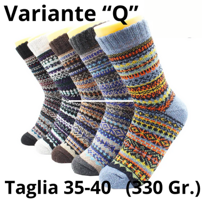 5 Pairs Winter Warmer Women Thicken Thermal Wool Cashmere Snow Socks Fashion Casual Euramerican National Wool Socks for Women