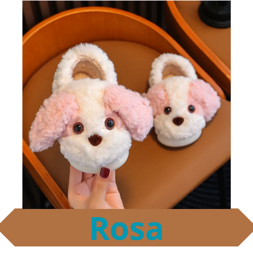 Boys Cotton Slippers Autumn and Winter Children Indoor Non-slip Cute Puppy Girls Wool Slippers Home Warm Winter Children