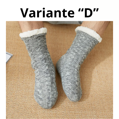 Thermal Socks Mens Winter warm Home Soft Male Cotton Thickened Plus Velvet Sleeping Anti Skid Grip Short Floor Slipper Sock