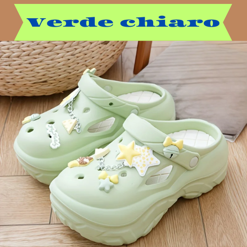 Women's Summer Beach Clogs with Adorable Cartoon Accents, Breathable Hollow Out Design, Lightweight and Comfy for Casual Wear