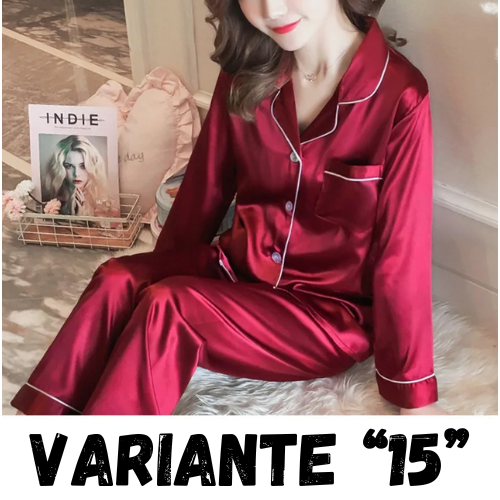 Womens Silk Satin Pajamas Set Sleepwear Pijama Women's Loungewear Pajamas Suit Female Sleep Two Piece Set Feminino Fofo Pyjamas