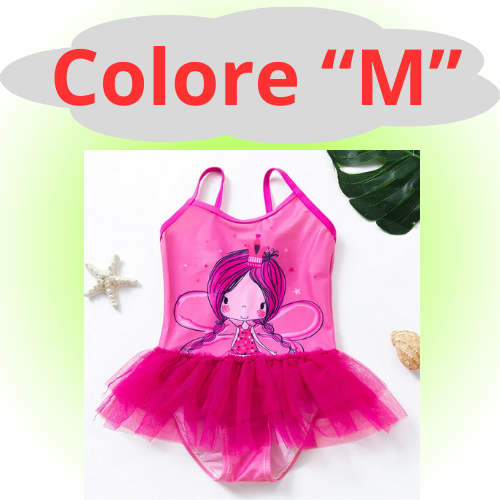 Mermaid Fish Scale Unicorn One-Piece Girls Swimwear for 4-8 Years