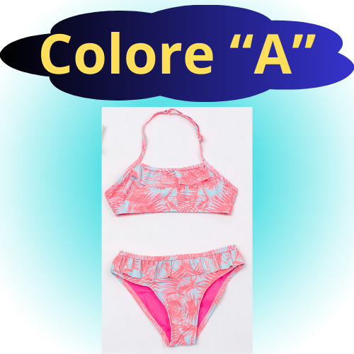 7-14 Years Falbala Leopard Print Girls Kids Swimsuit Swimwear 2023 Kid Summer Bikinis Set Children Halter Biquini Swimming Suit